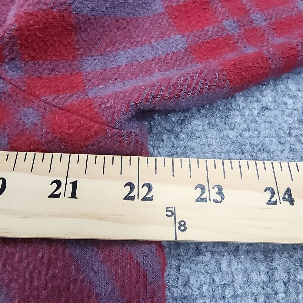 Soft Surroundings Sweater Womens Large Plaid Paramour Tunic Stretch Button Knit - Picture 5 of 15
